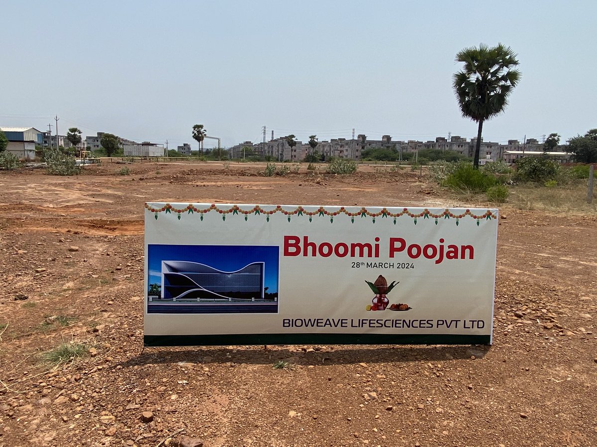 AP_MedTechZone's tweet image. Bio Weave Life sciences, commences construction of mega facility at World’s largest #MedTech Zone @AP_MedTechZone for Medical #Sutures. Led by an #Australian business, Bio Weave sutures would aim to make a place in Indian &amp;amp; global market in absorbable /non absorbable category