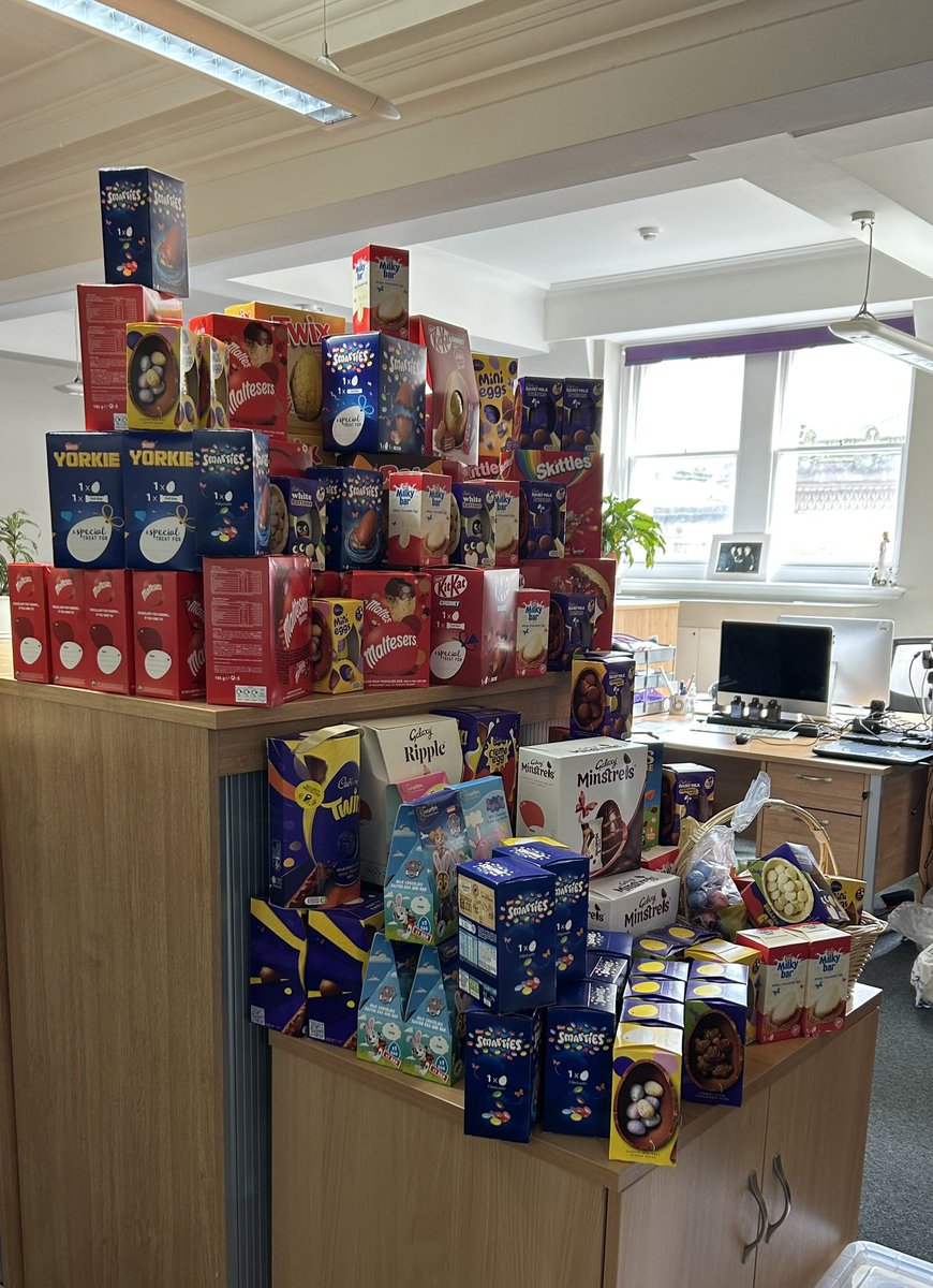 Easter egg donations!🐣 We are delighted with how many Easter eggs businesses and individuals from across the District have donated for @LadywoodProject Thank you to all who have supported!