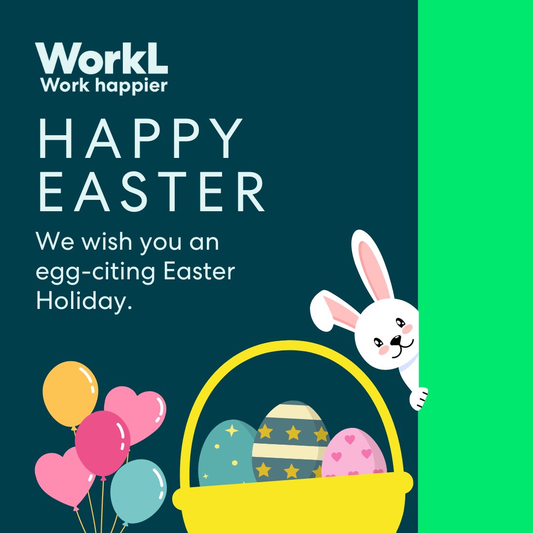 Happy Easter from Team WorkL 🐣🐇🌱 #WorkHappier #Easter #BankHoliday