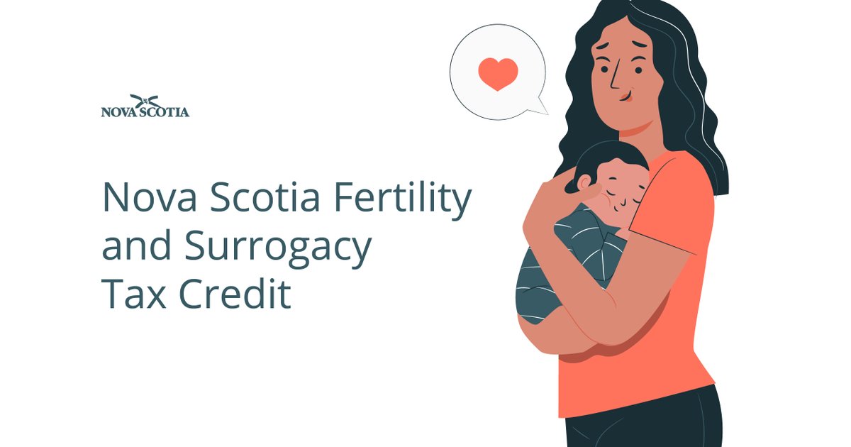 Nova Scotia Finance (@nsfinance) on Twitter photo Nova Scotians who’ve paid for fertility care and surrogacy to expand their families can apply for the Fertility and Surrogacy Tax Credit to help offset the cost.
Applications are open for the 2022 and 2023 tax years: novascotia.ca/finance/en/hom… Nova Scotians who’ve paid for fertility care and surrogacy to expand their families can apply for the Fertility and Surrogacy Tax Credit to help offset the cost.
Applications are open for the 2022 and 2023 tax years: novascotia.ca/finance/en/hom…