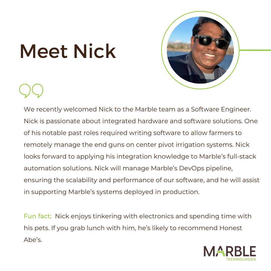 SeeMarbleTech's tweet image. We're excited to share that Nick recently joined the Marble team! Give this post a 👍 to help us welcome him.

#Hiring #SoftwareEngineer #automation