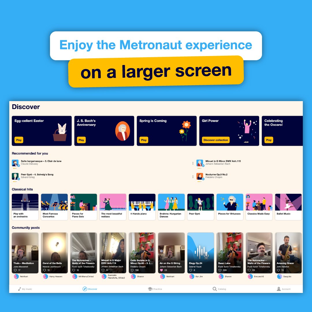 🎺We're thrilled to announce that Metronaut is now available on macOS! You can now enjoy all the features of Metronaut on your desktop or laptop.💻

Download Metronaut from the Mac App Store today to explore new musical possibilities and enhance your practice wherever you are.
