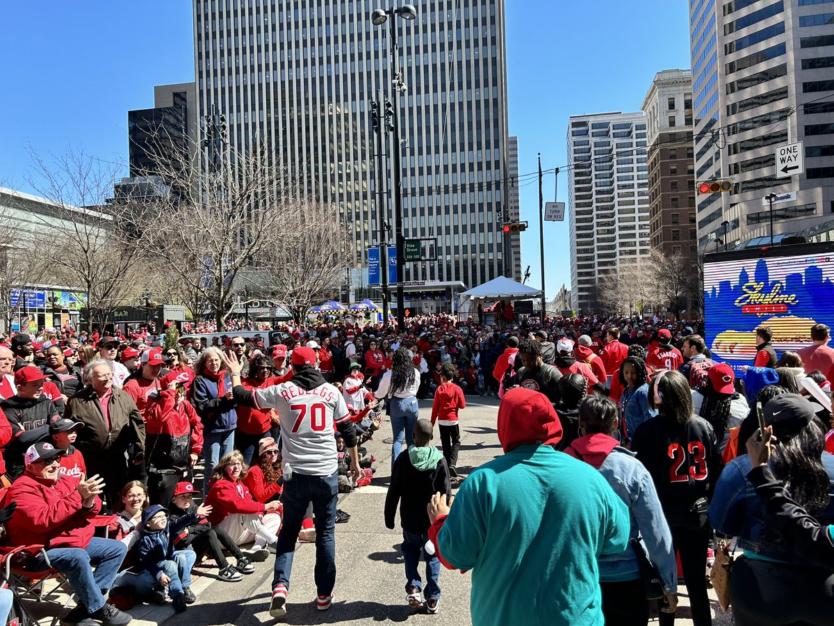 Cincy, thank you for bringing the ENERGY at the Findlay Market Opening Day Parade! Here’s to a great day. Let’s go @Reds.