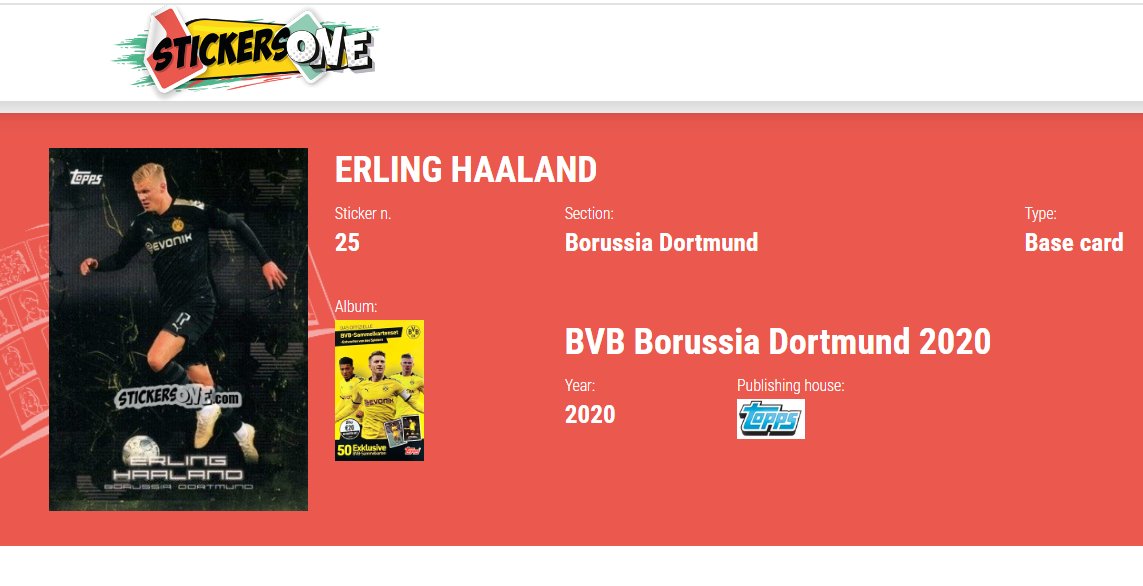 STICKERSONE_COM's tweet photo. #HAALAND #DORTMUND #BVB #TOPPS #figurine #thehobby #paninistickers #soccerstickers #soccercards #GotNeedGot #footballstickers #footballcards #futebol #calcio #football #tradingcards #figurinepanini #topps and much more ! #rt appreciated
#followback 

https://t.co/IRQXMy6KDE https://t.co/cFeaIgzGxm