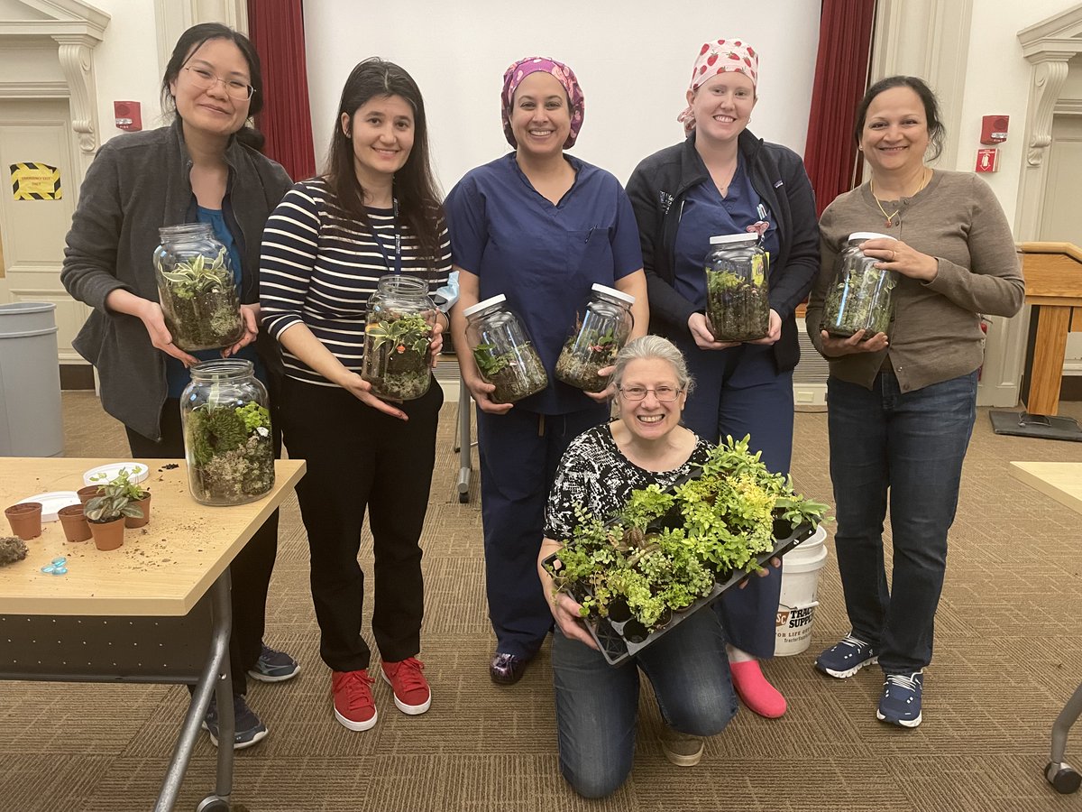 umassmemorial's tweet photo. Spring is officially here! In honor of #DoctorsWeek, our physicians got their hands dirty by taking part in our Plant Potting Workshop facilitated by Bemis Farms Nursery at #UMassMemorial Medical Center &amp; @UMassChan! Great job, everyone! https://t.co/rpwDuAcE5E