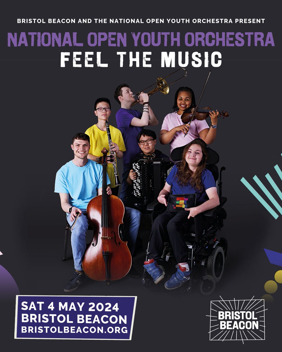 Join @theNOYO's brilliant young disabled & non-disabled musicians for an uplifting concert on Sat 4 May - the pioneering orchestra mixes acoustic, electronic & accessible instruments🎺 Relaxed performance suitable for all. Book Tickets: bit.ly/3P679y7