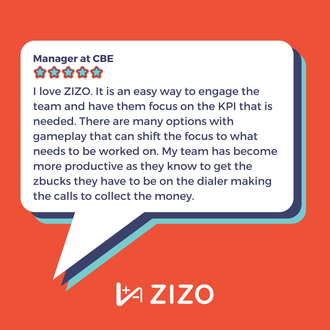 Real managers, real results! Here's a shoutout from a manager at CBE who's levelling up their team's productivity with ZIZO. 🎯 Focusing on the right KPIs and boosting motivation with Zbucks, CBE's agents are making every call count. Let ZIZO turn your goals into wins! 🚀