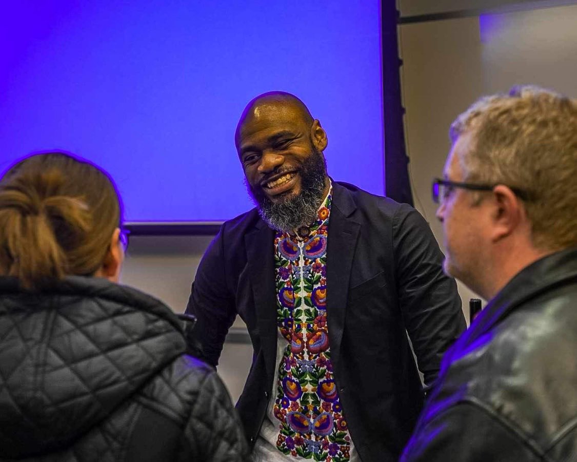 It was great to host @terrelljstarr at #UNC for a discussion of his experience as a Black journalist reporting from Ukraine and the role of race in unpacking the long history of Russian imperialism. 📸: Jared Allen