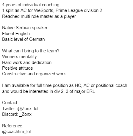 Hello, I'm LFT for summer split.

♥ and 🔁 are appreciated.