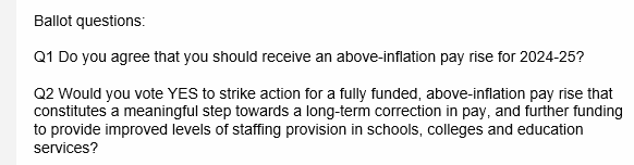 NEUNW_Region's tweet image. Another, threshold-busting ballot of teacher members in England is going to give @GillianKeegan an Easter headache!

Congratulations to those who worked hard to engage with members in massive numbers at thousands of workplaces to achieve this 👏👏👏

#PayUp #ValueEducators