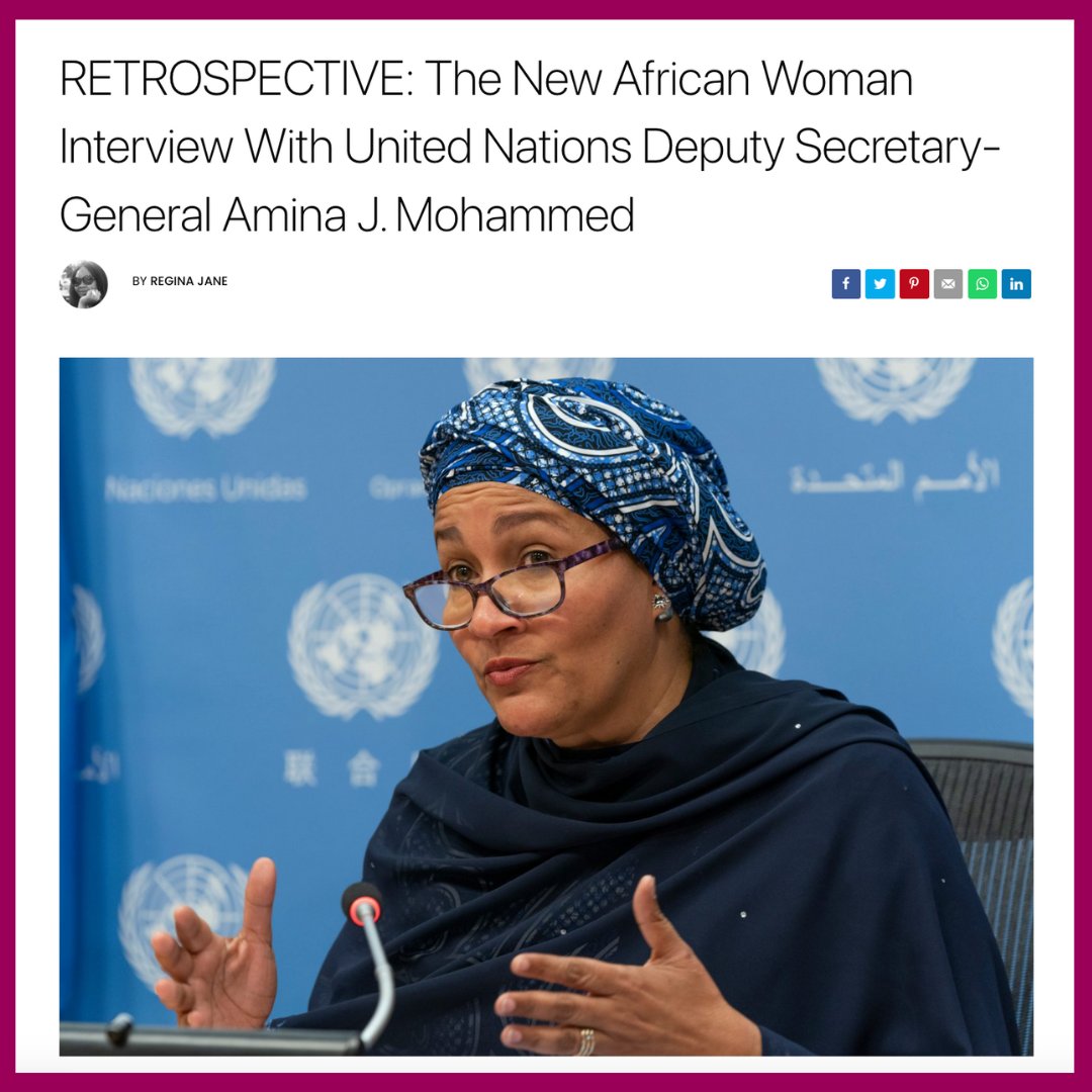 ♀️ #WomenWhoInspire As International Women's Month draws to a close, we revisit this evergreen interview with UNDSG @AminaJMohammed. Her words still remain apt, relevant and thought-provoking. A MUST READ>nawmagazine.com/?p=20312 Throwing 🔙 this #ThrowbackThursday #Food4Thought