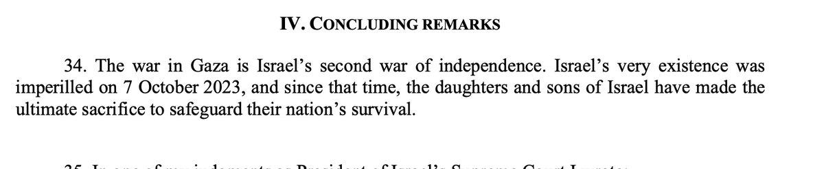 Imagine this, 16 out of 17 <a href="/CIJ_ICJ/">CIJ_ICJ</a> Judges say there is a grave risk of genocide, and famine is already here, and Barak says this is Israel's second war of independence. What does it say about Israel when it's "independence" = ethnic cleansing, genocide. On repeat.