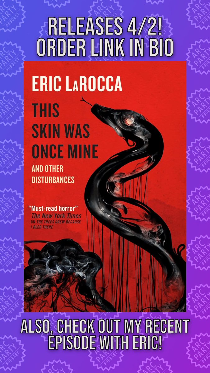 Links in bio.

It’s almost release day for this awesome collection! Order it now, while you’re listening to my spoiler-free chat with @hystericteeth himself! 

#thisskinwasoncemine #ericlarocca #preorder #newrelease #arcparty #authorinterview