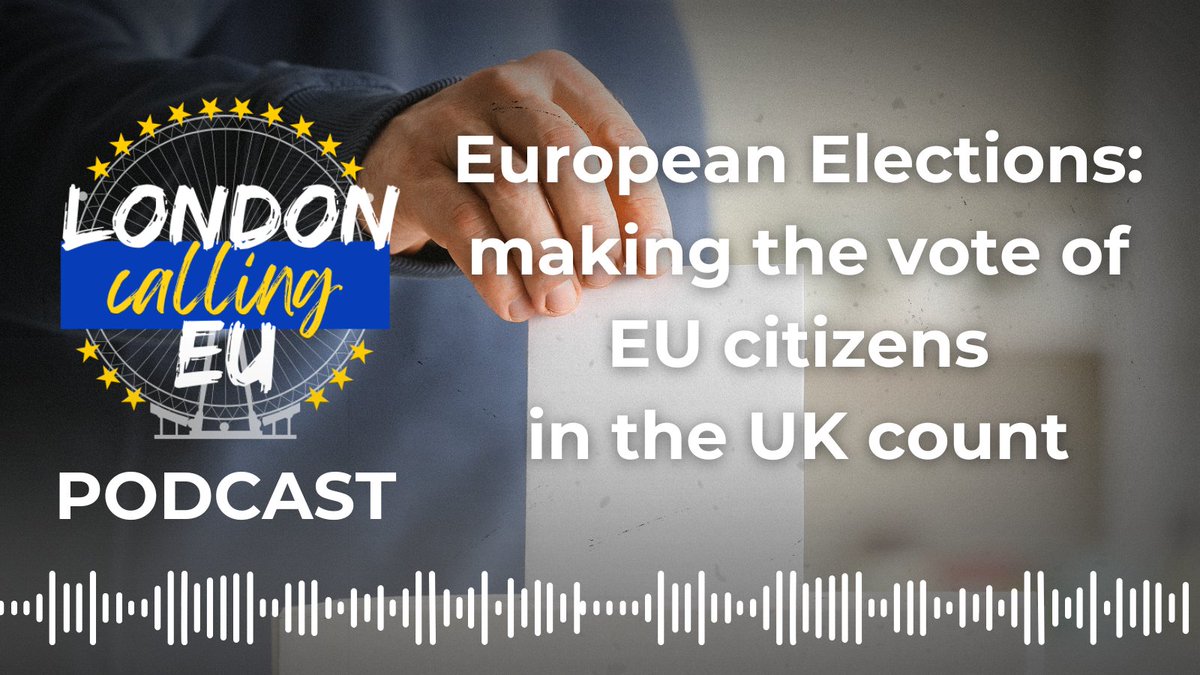 Are you an EU citizen living in the UK? ☝️Did you know that you could be eligible to vote in the #EUelections2024 in June? For all you need to know about 🇪🇺 Elections tune into our podcast #LondonCallingEU hosted by @BarbaraGSerra!
