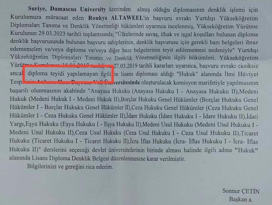 Sn Altaylı, maalesef @YuksekogretimK bunu yıllardır yapıyor ancak bu son yönetmelik kadar gündem olmadı. Örneğin aynı sınıf, aynı hoca ve aynı şartlarda mezun olan bir öğrenciye #denklik verirken bir diğerine doğrudan red verdi ve bunu kimse sorgulamadı. Yada diploma teyidi…