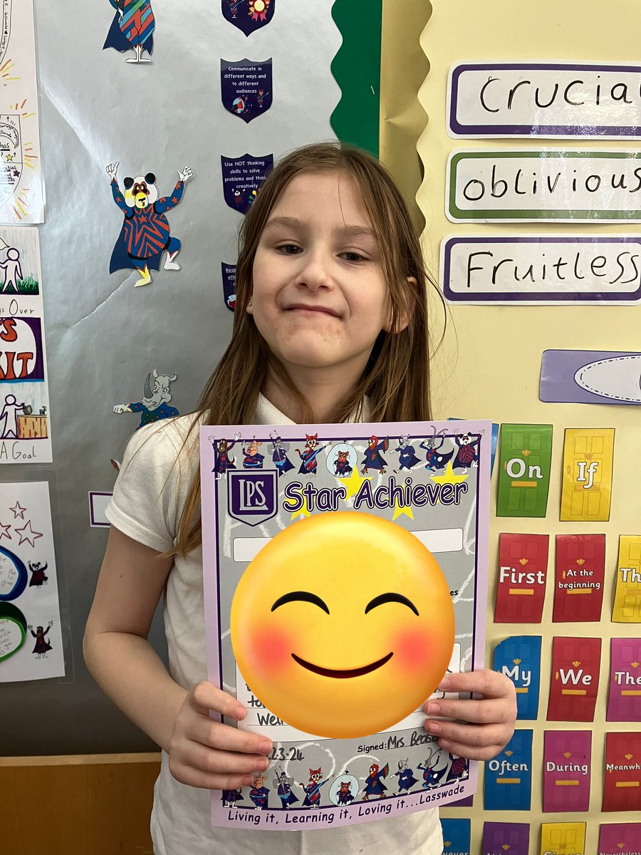 Well done to our star achievers in P5B. They’ve been working hard and being very positive about their learning.