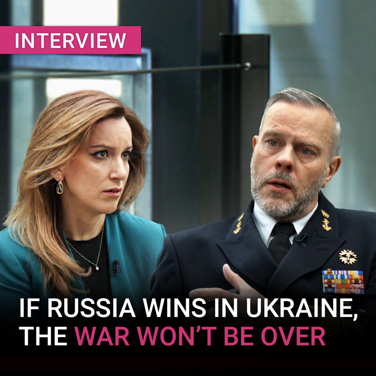 'In 2023 we were too optimistic, in 2024 we have to not be too pessimistic' says NATO Admiral Rob Bauer about the perspectives of the Ukrainian military. Watch the in-depth interview here: youtu.be/nB6I8_1HX0k
