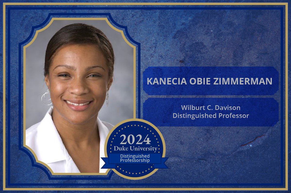 🎉 Congratulations to Kanecia Zimmerman, MD, PhD, on earning a Distinguished Professorship from @DukeU! Zimmerman is the #DukeCTSI associate director of engagement and health translation. Learn more: today.duke.edu/2024/03/duke-a…