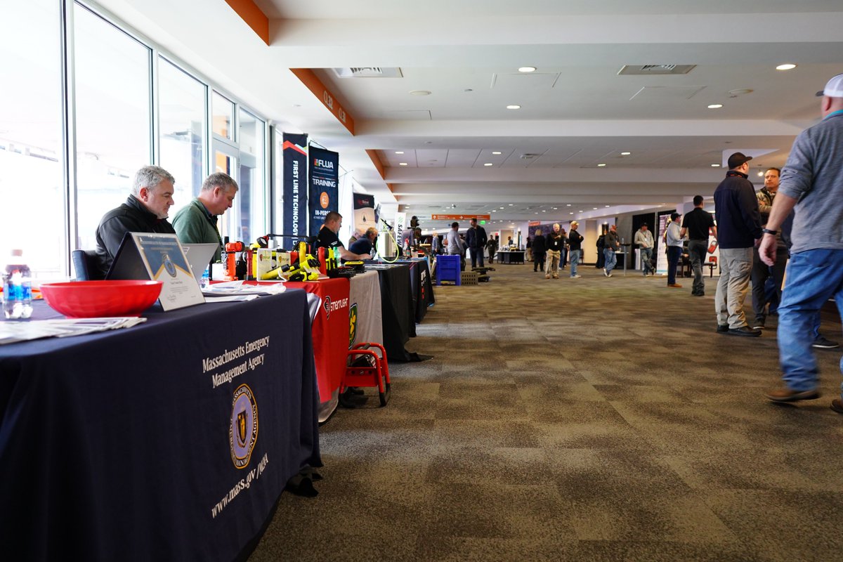 MEMA staff are attending the @MAHMT270 2024 New England Hazmat Conference at Gillette Stadium to share training opportunities available through the Northeast Emergency Management Training & Education Center (NEMTEC) tinyurl.com/44u9v625. #NEMTEC