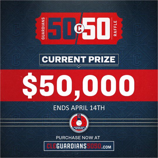 Happy Opening Day! We are so excited to announce that the first 50/50 of the season is live where our winner takes half. We have a lot of exciting opportunities to win Early Bird prizes and will be revealing them as our 50/50 continues! 🤩 Purchase your tickets at…