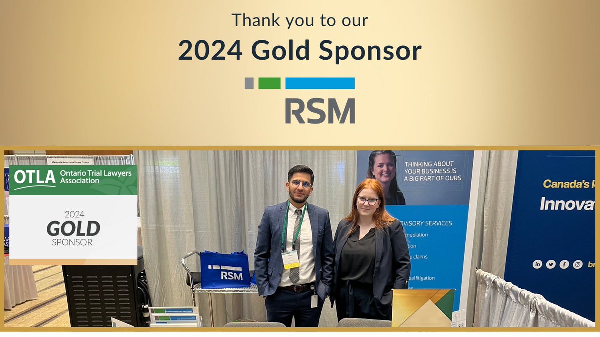We are happy to announce that @RSM_Canada will be back in 2024 as a Gold Sponsor! Learn more about RSM here: rsmcanada.com