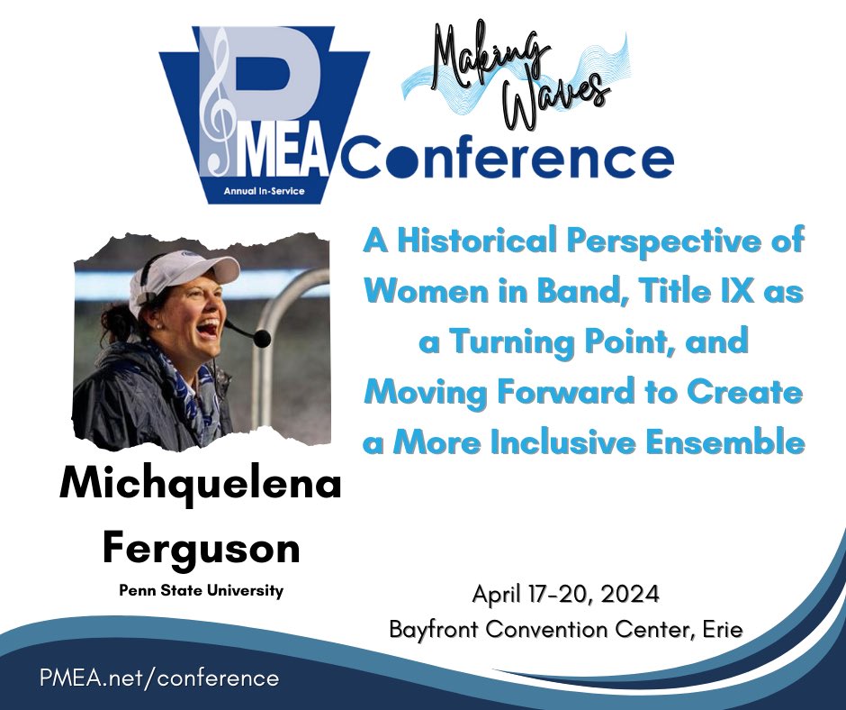 This session at the PMEA Conference includes a look at how historical catalysts such as WWII and Title IX affected women in band & the work we still must do to support students. Learn about all of the sessions and get registered for the PMEA Conference at pmea.net/pmea-annual-in…