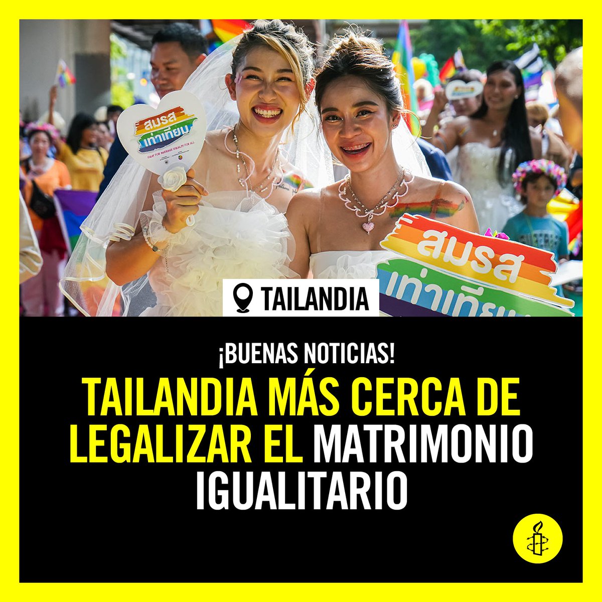 🇹🇭 #Tailandia La cámara baja del parlamento ha aprobado un proyecto de ley que allana el camino para legalizar el matrimonio igualitario. El proyecto de ley solo necesita la aprobación del Senado y del Tribunal Constitucional antes de poder convertirse en ley.