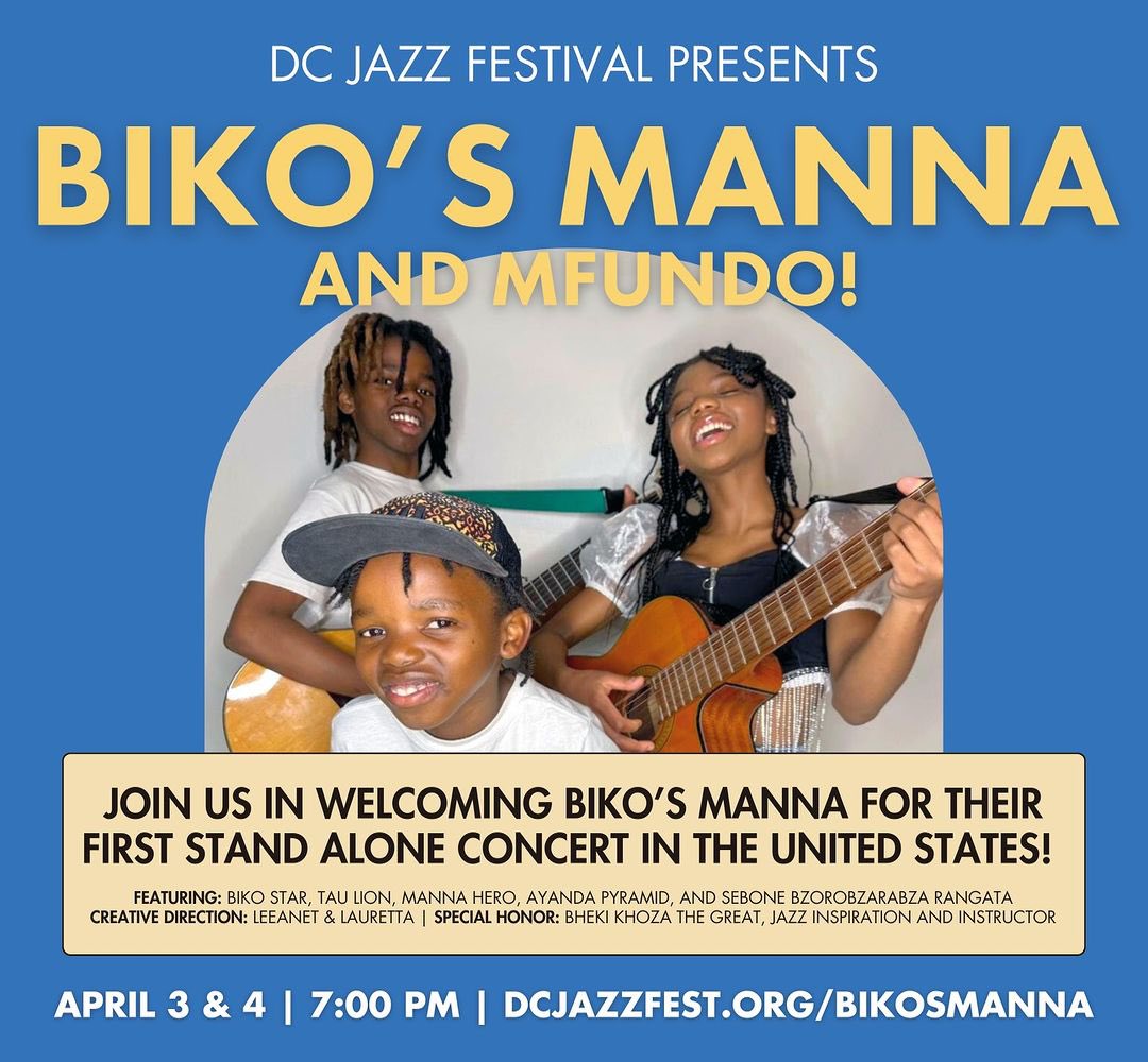 Don't miss viral sensations, and @colorfarm Storytelling ambassadors, @bikosmanna in their first solo concert in the US! 🎶 April 3rd & 4th, 7pm at Arena Stage in Washington DC. Tickets: $35 general, $55 VIP (includes complimentary drink). dcjazzfest.org/bikosmanna 🎫