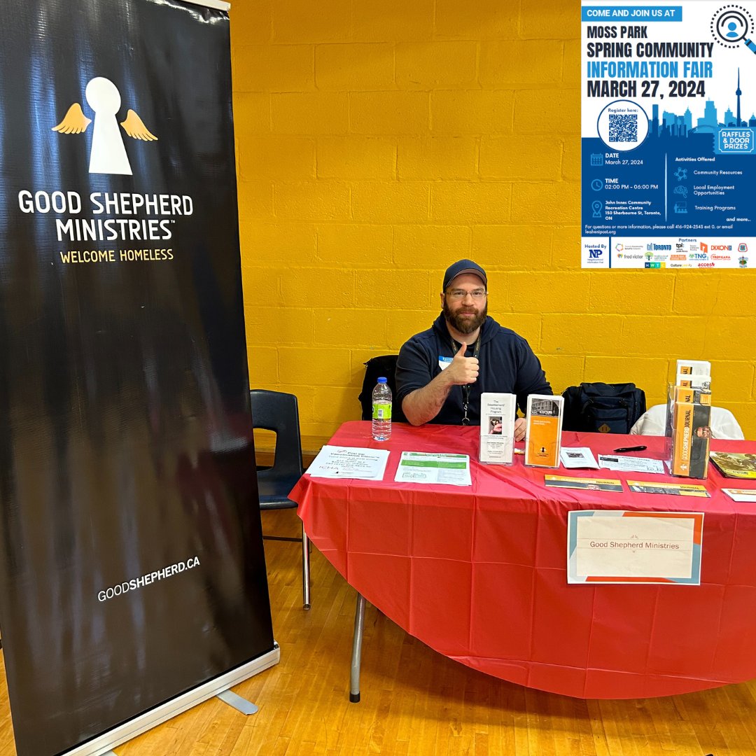 @goodshepherd_to participated in The #MossPark Community Info Fair yesterday. It was a great opportunity to share the support programs & services that we have available for the #homeless members of our community. #WelcomeHomeless #CommunityService #HelpTheHomeless