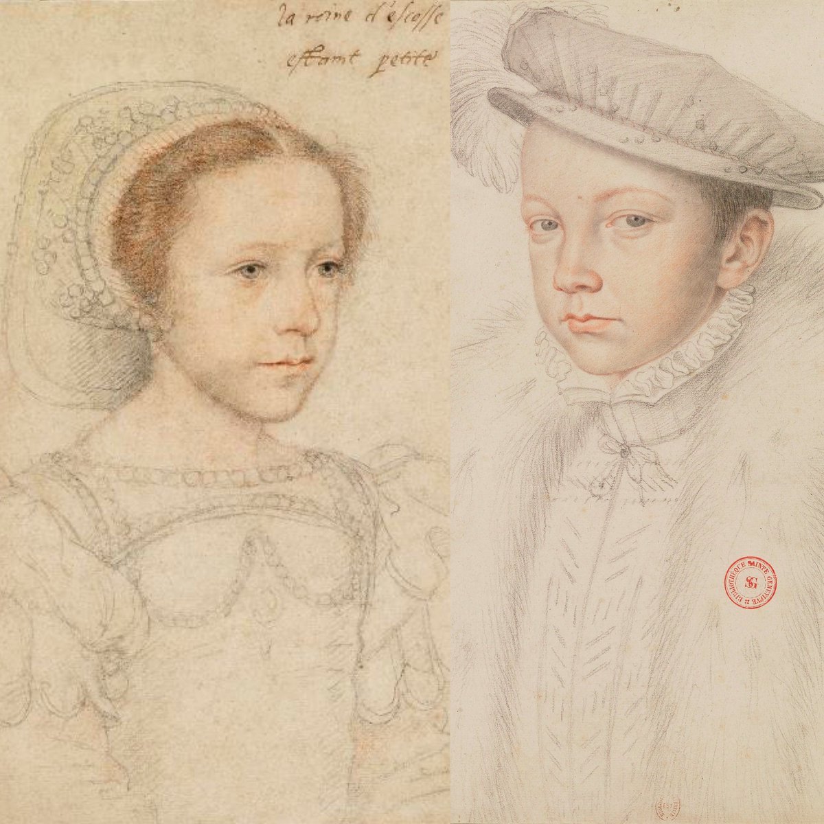 #OTD 24 Apr 1558 #MaryQueenofScots, 15 & François, 14 The French Dauphin were married @notredameparis Mary's white wedding dress surprised all, highly unusual white was seen as the colour of mourning in France The couple had just 2 years together before François' untimely death