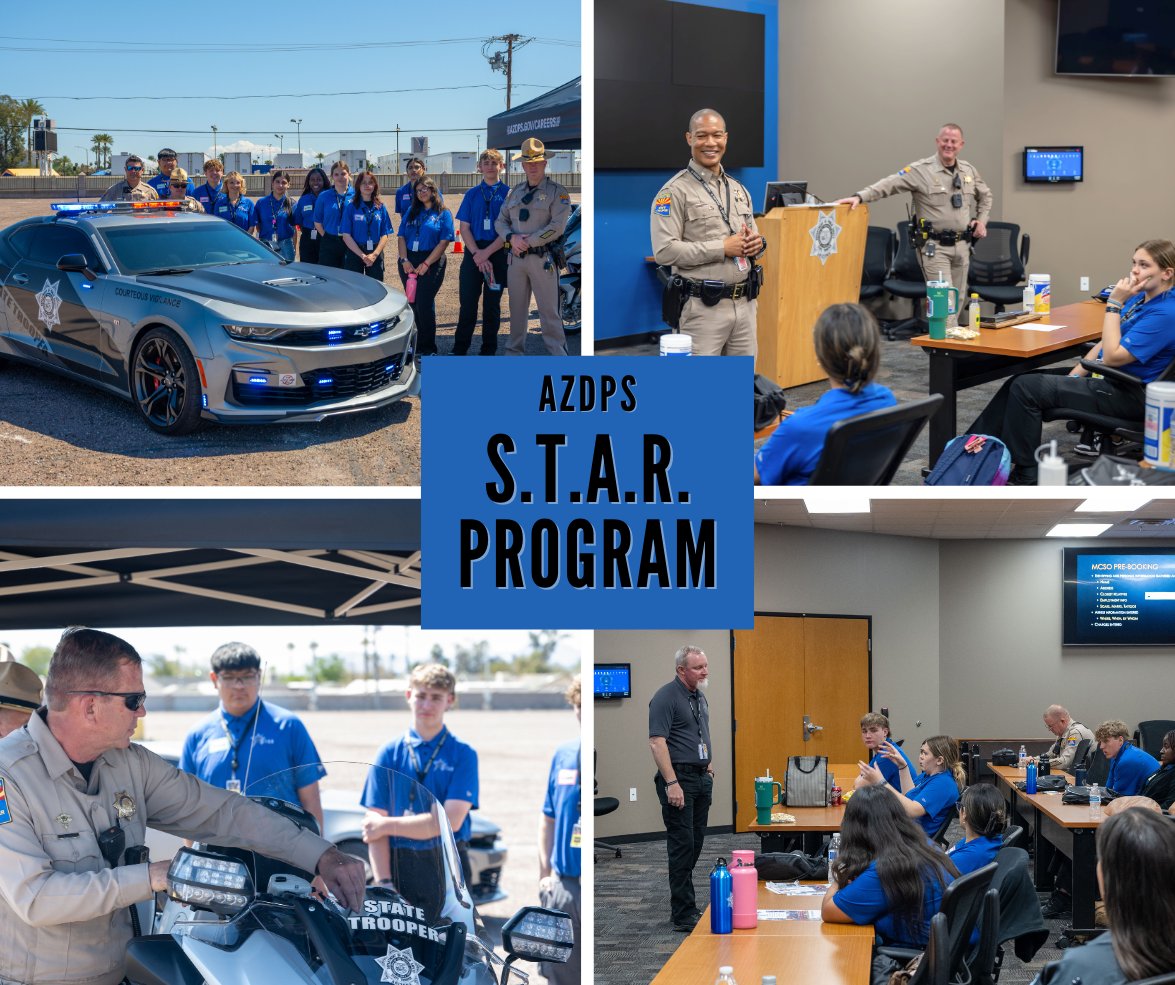 The first-ever AZDPS STEM Training & Application in Real World Public Safety (S.T.A.R.) program was a great success! Congratulations to all of our students. Read more about the program on our Digest Blog: azdps.gov/news/digest/126 #AZTroopers #CourteousVigilance