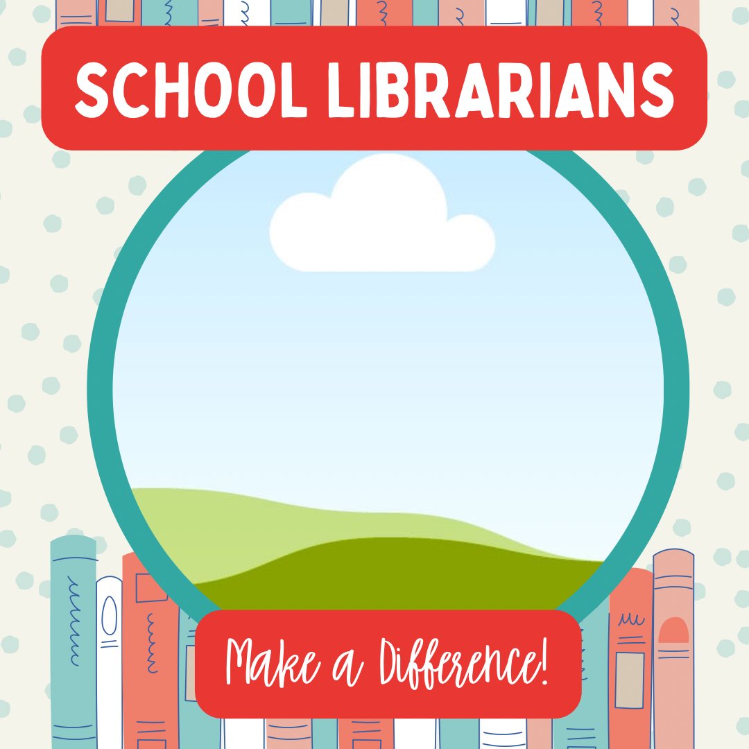 April is School Library Month! Be sure to celebrate the important work they do with a School Librarians Make a Difference post! Use this graphic to add a photo of a school librarian, post it, and tag their socials. Access the @canva template here: canva.com/design/DAGA0ef…