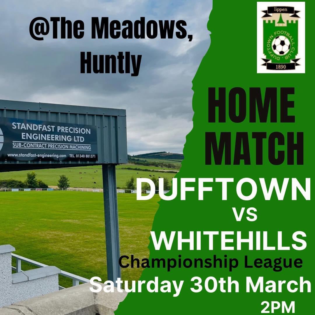 DufftownFC's tweet image. Following the continued wet weather forecast we will be relocating to the Astro Facility at the Meadows Huntly on Saturday 30th March, 2pm 🕑 
All welcome ⚽️