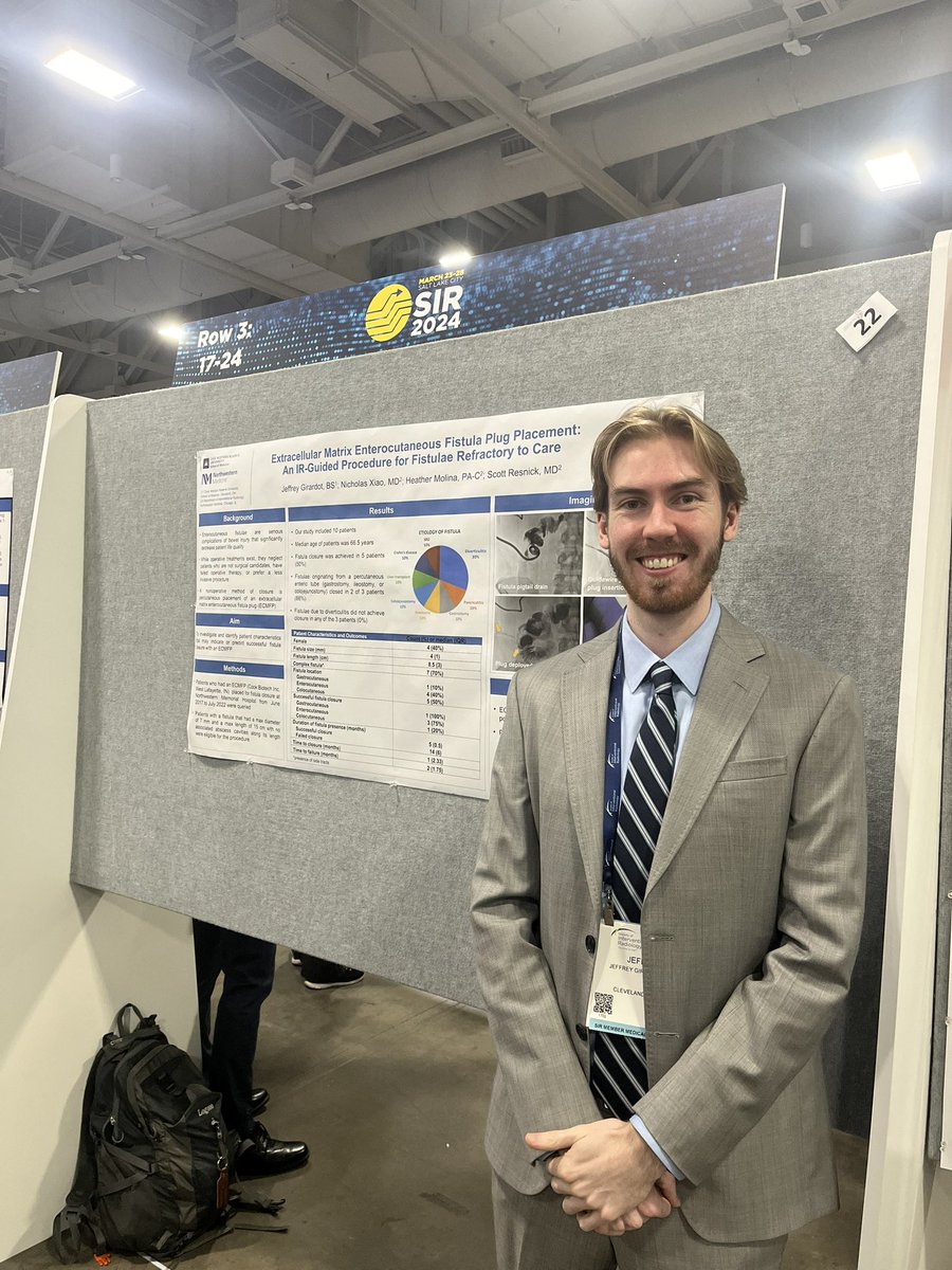 Jeffrey Girardot (@jeffgirardot) on Twitter photo Had an amazing time at #SIR24SLC! Learned so much, and had an awesome opportunity to present on enterocutaneous fistula- thanks so much to my mentors <a href="/NURadiology/">Northwestern Radiology</a>! Looking forward to next year <a href="/SIRspecialists/">Society of Interventional Radiology</a> <a href="/CWRUSOM/">CWRU School of Medicine</a> Had an amazing time at #SIR24SLC! Learned so much, and had an awesome opportunity to present on enterocutaneous fistula- thanks so much to my mentors <a href="/NURadiology/">Northwestern Radiology</a>! Looking forward to next year <a href="/SIRspecialists/">Society of Interventional Radiology</a> <a href="/CWRUSOM/">CWRU School of Medicine</a>