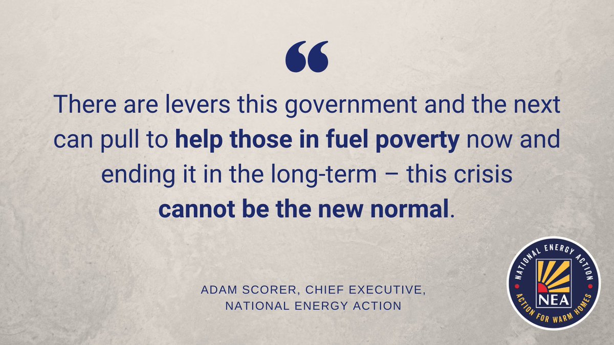 'The energy crisis is not over, especially for the poorest, who remain exposed to the greatest jeopardy.' Our Chief Executive @adam_scorer explains why Monday's price cap fall still leaves 6 million UK households in fuel poverty.