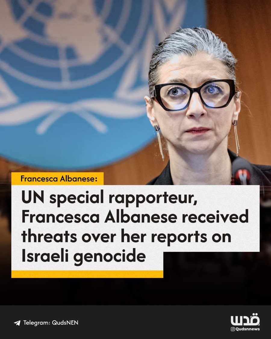 This comes hours after Francesca Albanese, the Special Rapporteur on the human rights situation in the West Bank and Gaza, presented a report titled "Anatomy of a Genocide" to the U.N. Human Rights Council, highlighting credible grounds to believe that Israel has committed