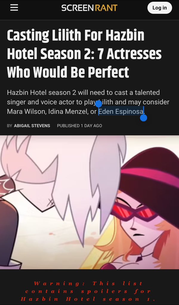 MinionFanatic on X: “LILITH AS EDEN ESPINOSA?! Who also played 