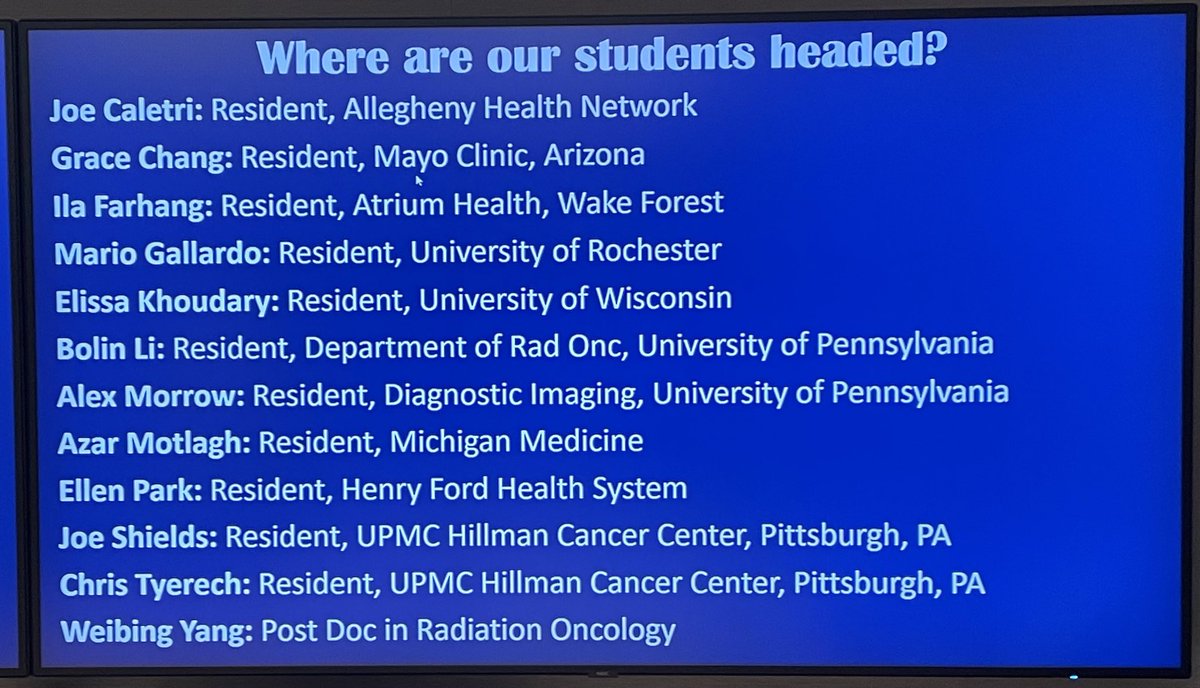 So incredibly proud of our #medphys students achievements and can’t wait to see what they all accomplish in the future! #medphysmatch