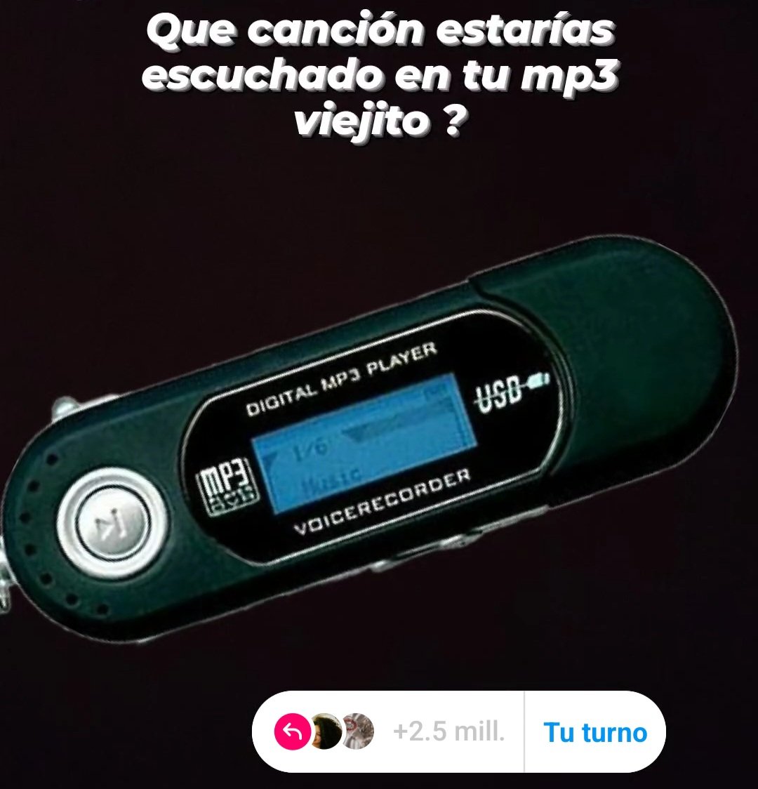 dani11368's tweet photo. este trend del mp3 esta bien bello neta me siento en el 2007 con sus historias amikos 🥰 https://t.co/1QQslbd5K9