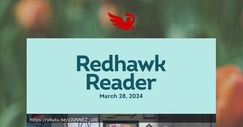 Please see this weeks Redhawk Reader! Enjoy your 3 day weekend! #WeAreRennell buff.ly/3PG9PD8