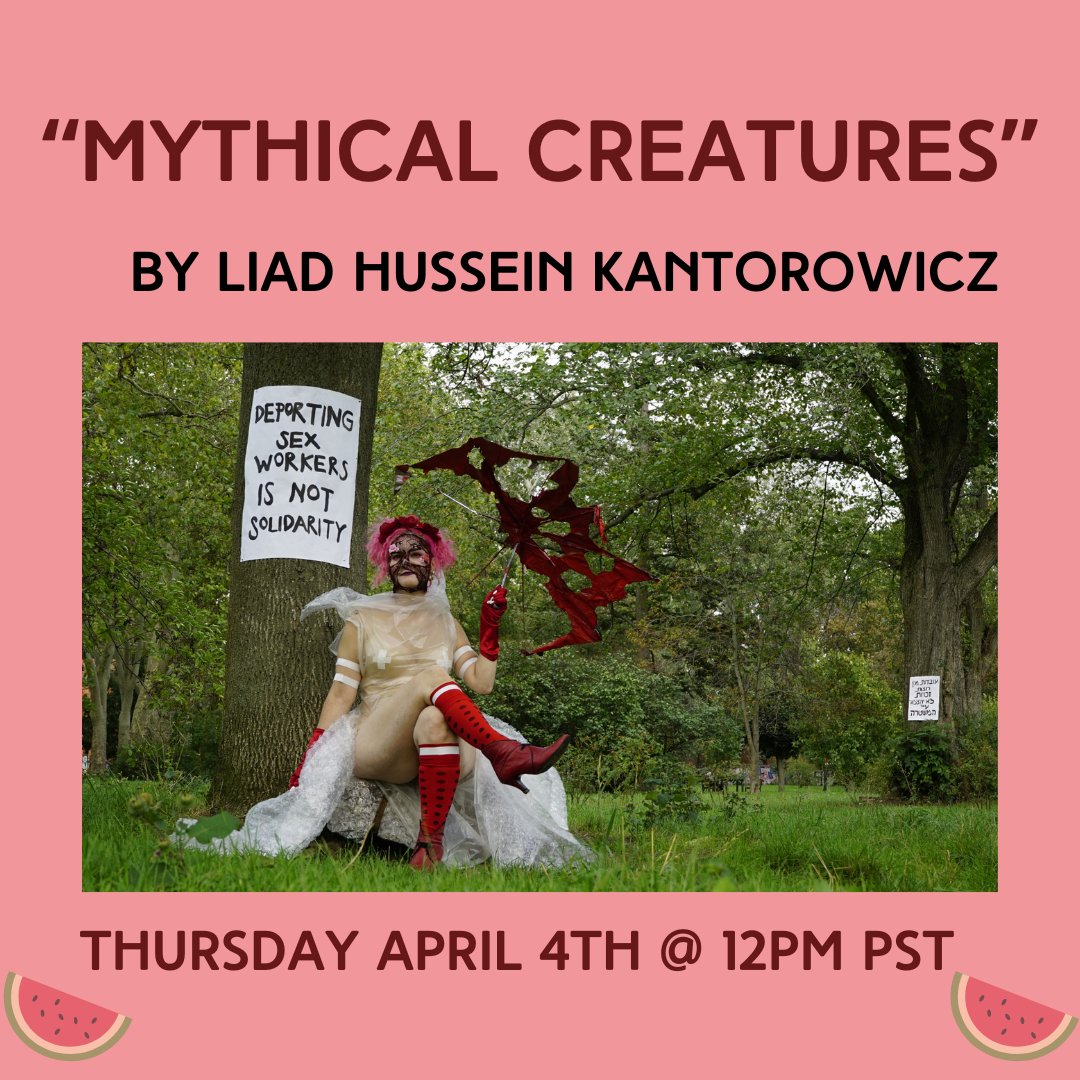 Join us for our skill share series! ✨️We will be streaming the film 'Mythical Creatures,' and are stoked to be joined by the creator of the film itself, Liad Hussein-Katorowicz. There will be a discussion/Q&A following the film.🍉🕊️ Register: us02web.zoom.us/webinar/regist…