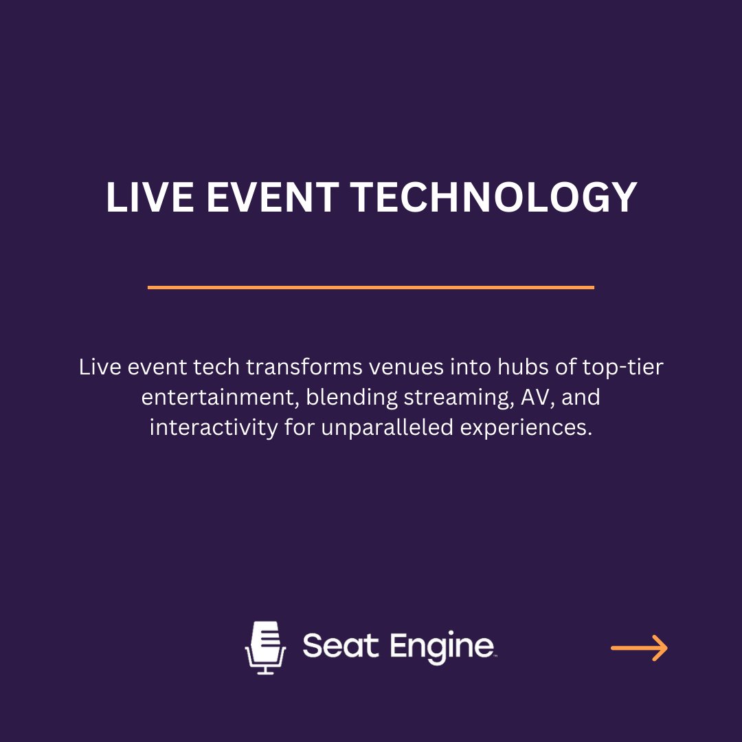 Unlock the potential of your venue with live event technology! Seamless experiences through streaming, AV setups, and interactive elements. Elevate your events to new heights. #LiveEventTech #ImmersiveExperiences 

seatengine.com/blog/venue-tec…