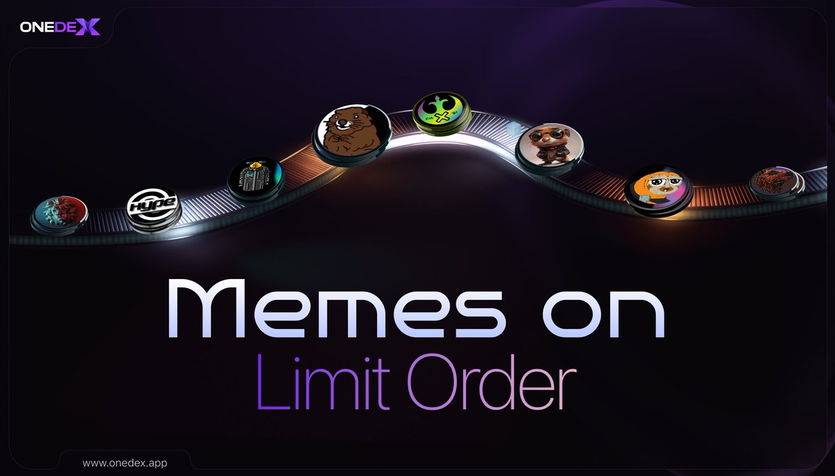 🌐 OneDex Limit Orders Limit orders have now been added to all of your favorite @MultiversX #Memecoins!! ☑️ $BOBER $HYPE, $PADAWAN, $SLERF , $BABYBOBER, $CAPY, $JACKET and $ROAR, are all now available to trade using OneDex’s innovative limit order module! 🔗