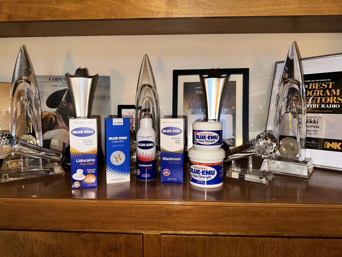 Oh my goodness! Thank you so much! We 💙 you and <a href="/BlueEmu1/">Blue-Emu</a> , too!! 🥰 I just got the box in the mail. It’s awesome! Robin and <a href="/WXBQMarcus/">Marcus Brooks</a> are super jealous!  What a sweet thing to do. Thank you for listening to our show! 💙 <a href="/nikkitradio/">Nikki Thomas</a>