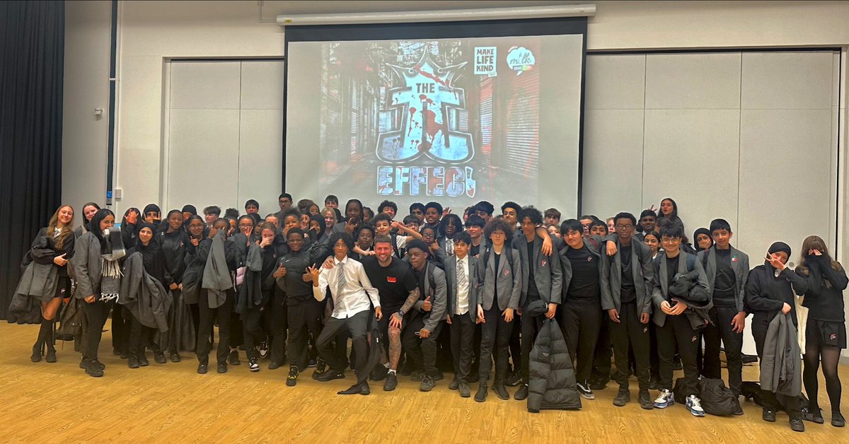 Another 500+ young students & staff educated on the dangers of knife crime, how to save a life, social media danger & many more topics all in one session by The JJeffect CIC & @Makelifekind Happy Easter 🐣 💚