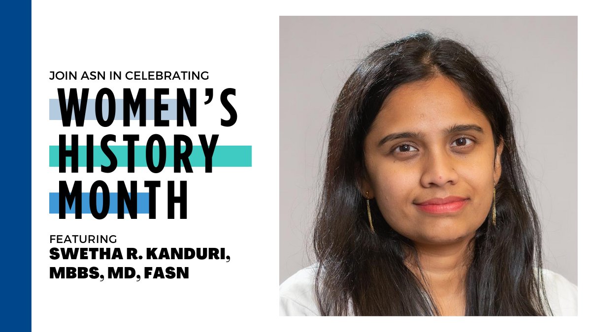 As #WomensHistoryMonth comes to a close, ASN features @SwethaKanduriMD. To her, 'diversity and equity implies providing respectful and fair access to health care for everyone and giving them equal opportunity to fight their kidney disease.'

#NephrologyStories #IamASN