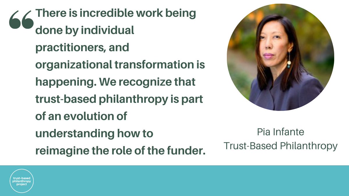 We are advocating for a new way to imagine philanthropy. Trust-based philanthropy is accountable to the community it serves and holds BOTH joy and rigor. #TheFutureofPhilanthropyIsTrustBased