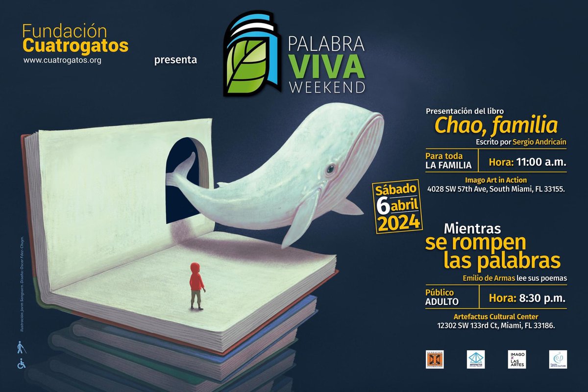 La Fundación Cuatrogatos realizará el sábado 6 de abril su evento Palabra Viva Weekend. ¡Los esperamos!
