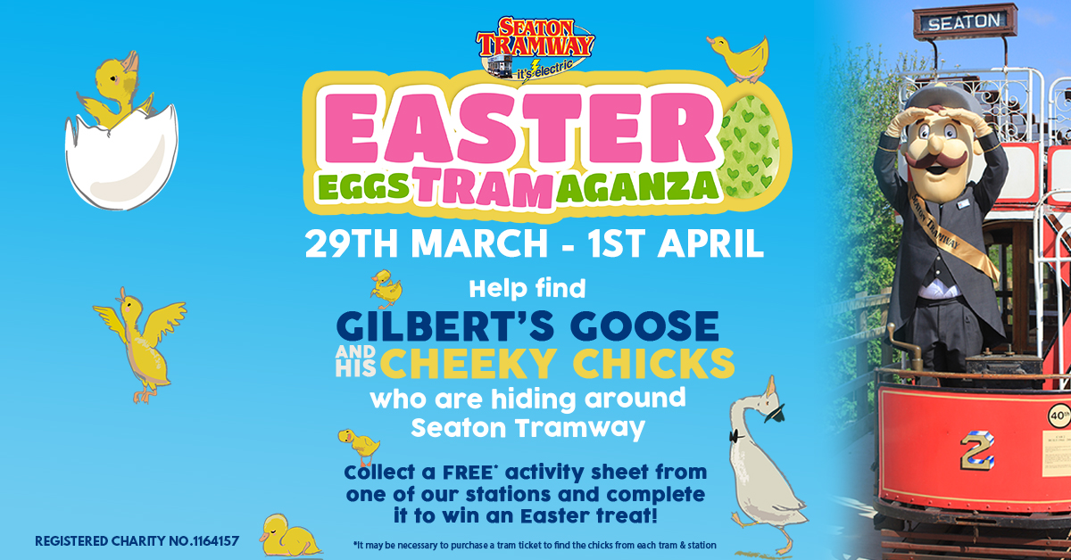 JOIN US ON EASTER WEEKEND FOR OUR FREE EASTER EGG-TRAM-AGANZA! Children 15 and under can pick up a FREE activity sheet from Seaton or Colyton Stations from 29th March - 1st April! tram.co.uk/.../easter-act… #easter #todowithkids #seatontramway