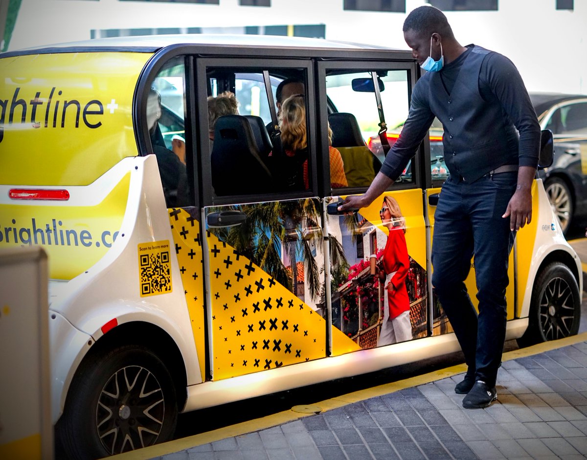 Our partnership with @GoBrightline connects riders in West Palm Beach with the Brightline station conveniently and sustainably. Check out some more of our innovative partnerships in our case study! #BrightlineShuttle #WestPalmBeach #microtransit hubs.li/Q02r2kZx0